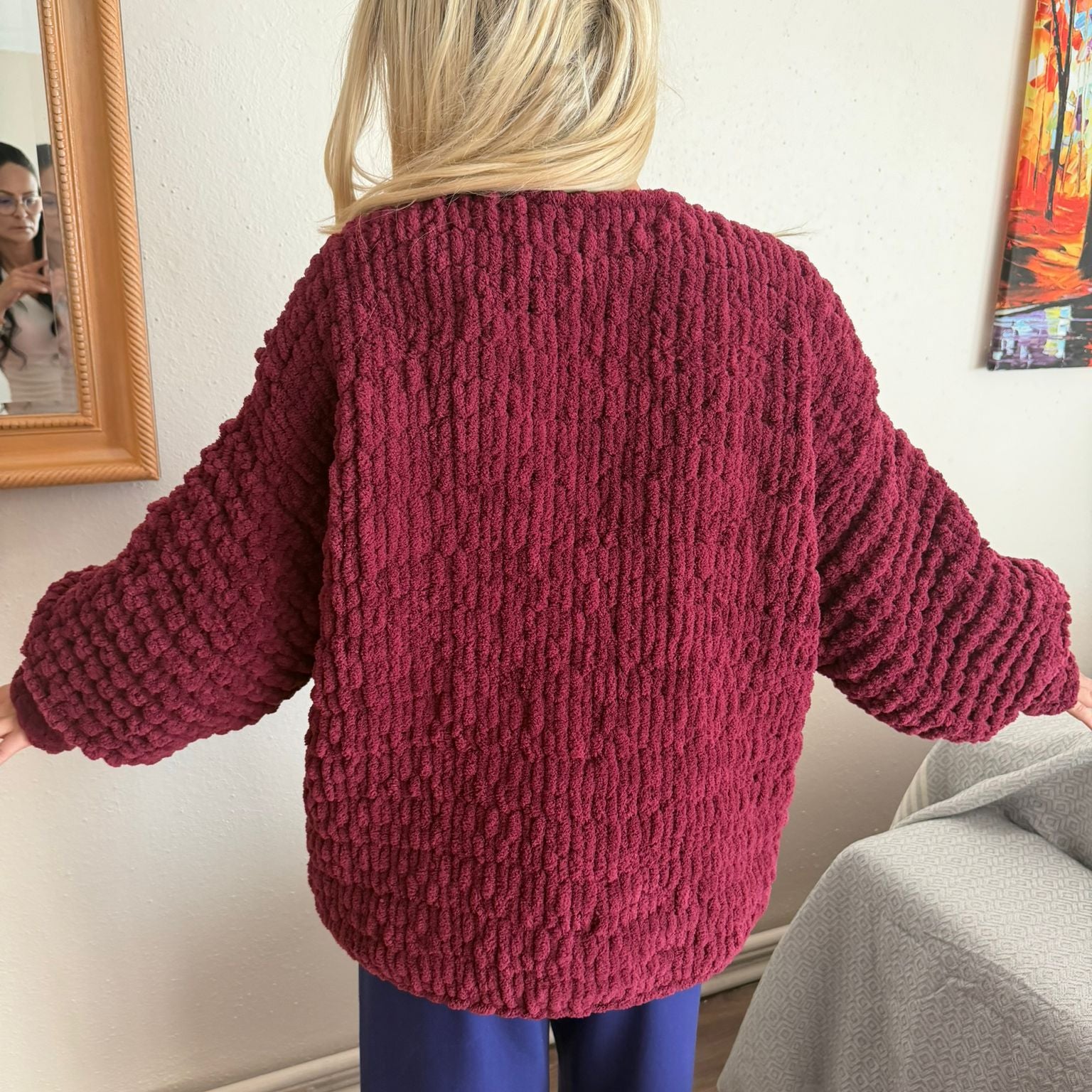 Chunky Chenille Knit Cardigan