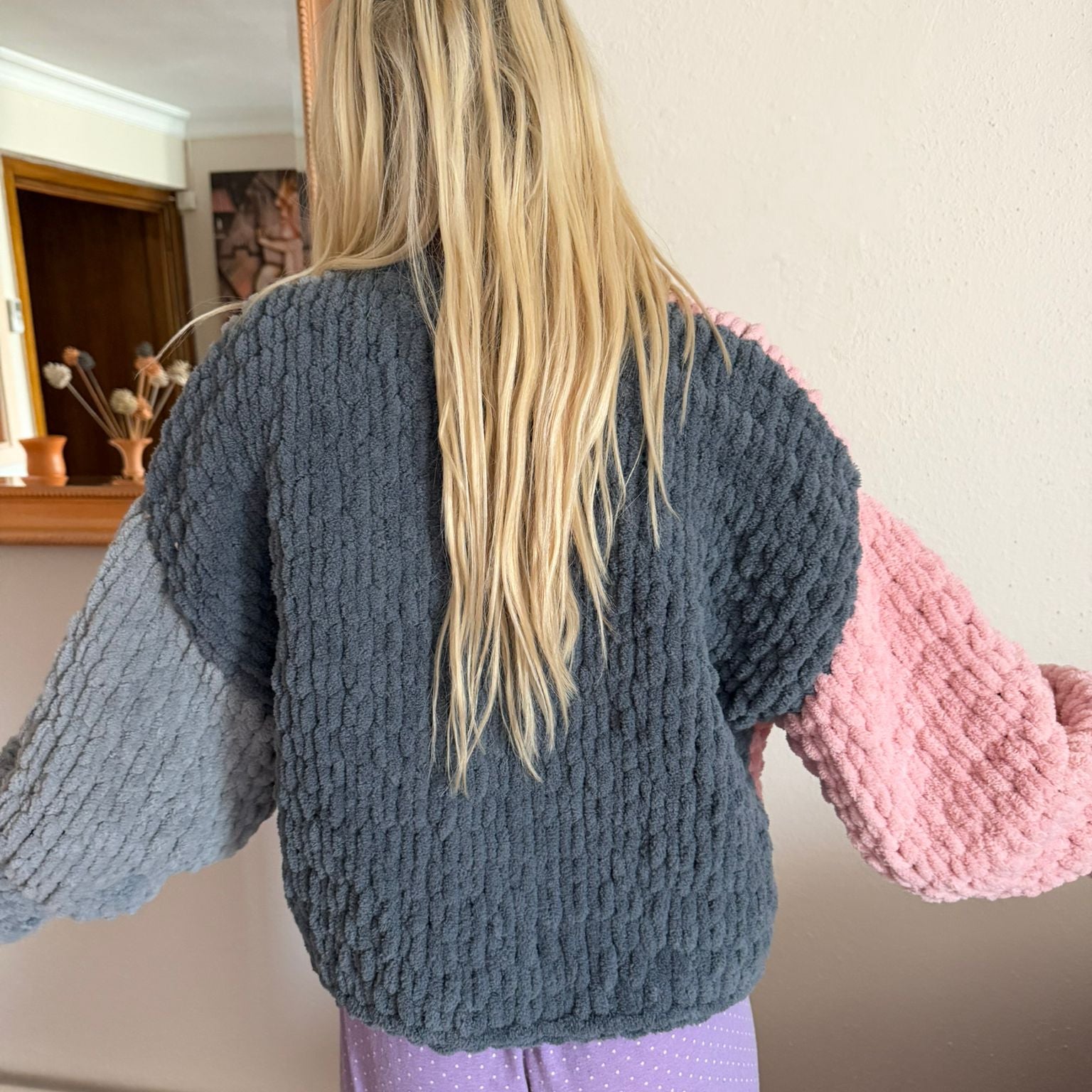 Oversized Chunky Chenille Knit Cardigan