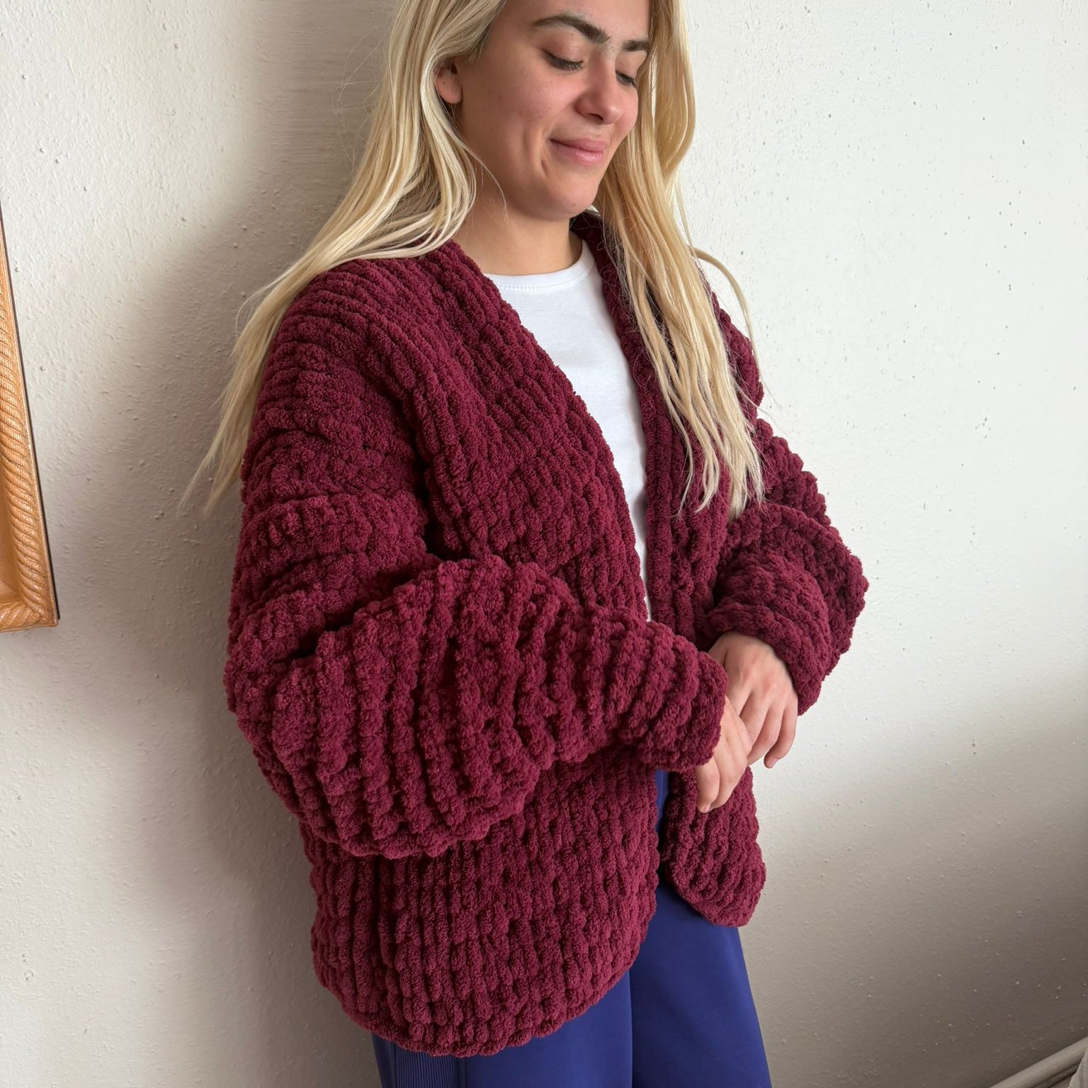 Chunky Chenille Knit Cardigan